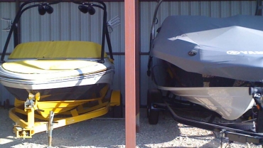 Boat storage is not limited to marinas. Try a self storage facility for your boat.
